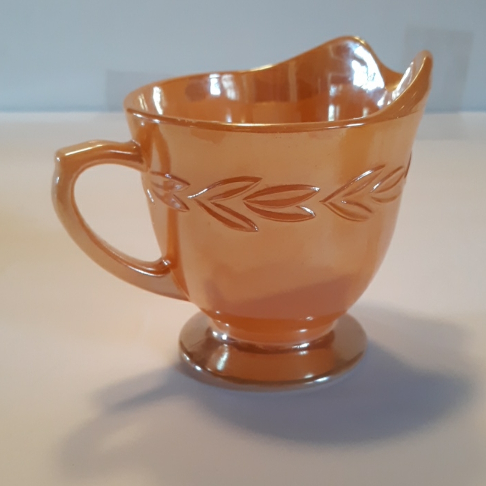 Fire King Peach Luster Creamer oven ware USA